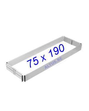 ASC Kantplankset scharnierend 75x190 alu compleet