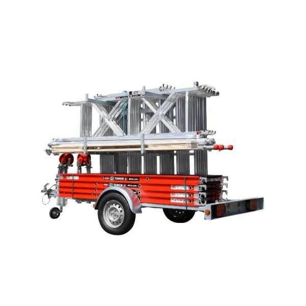 Altrex RS42 rolsteiger met steigeraanhanger Basic 8.20m x 1.35m x 2.45m