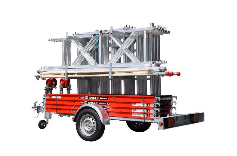 Altrex RS42 rolsteiger met steigeraanhanger Basic 8.20m x 1.35m x 2.45m