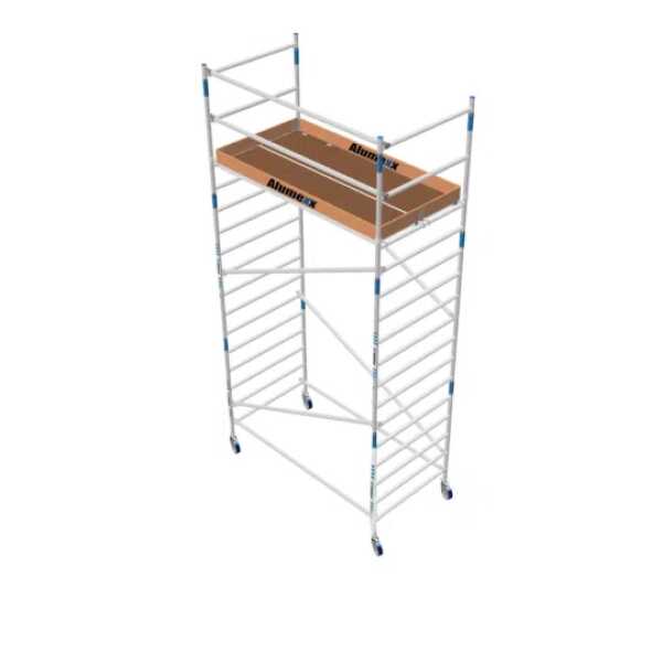 Combideal: Basic aanhangwagen + Alumexx rolsteiger 1.35x2.50x6.2 m wh