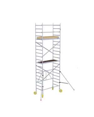 S-PRO Tuinsteiger Maxi - 0.90m x1.90m - werkhoogte 6.70m - Hout met luik