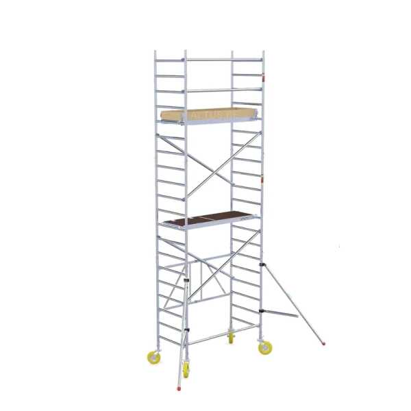 S-PRO Tuinsteiger Maxi - 0.90m x1.90m - werkhoogte 6.70m - Hout met luik