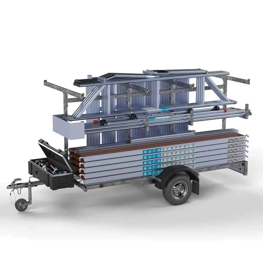 Aanhangwagen met rolsteiger