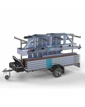 Aanhangwagen met rolsteiger