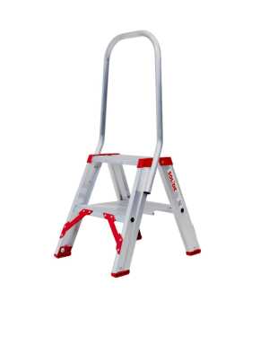 Solide 2x2 Ecopro dubbele trapladder met vaste beugel