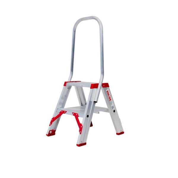 Solide 2x2 Ecopro dubbele trapladder met vaste beugel