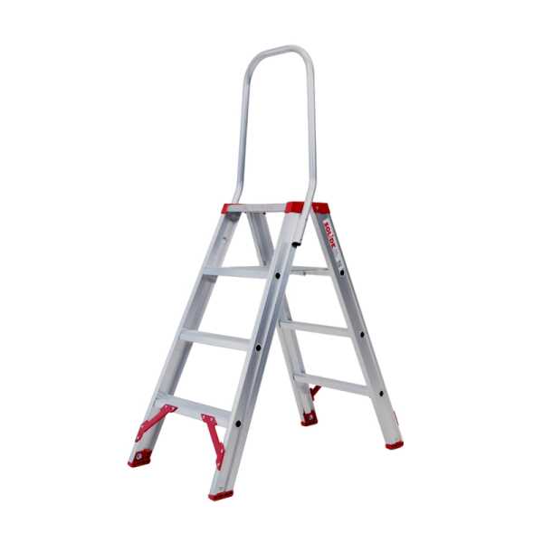 Solide 2x4 Ecopro dubbele trapladder met vaste beugel