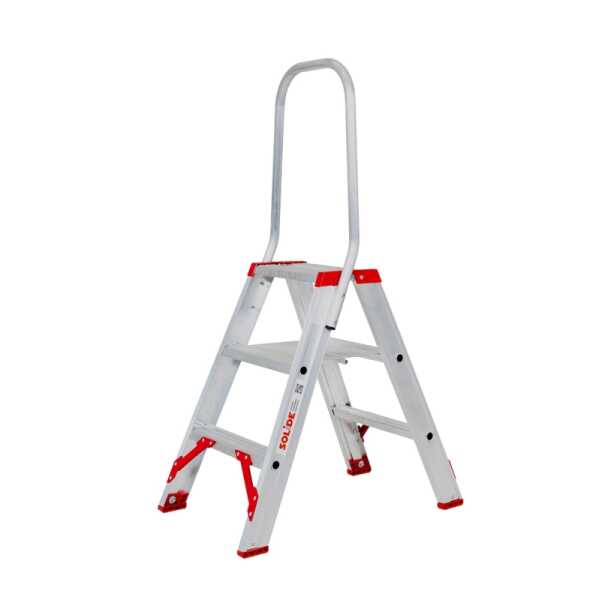 Solide 2x3 Ecopro dubbele trapladder met vaste beugel