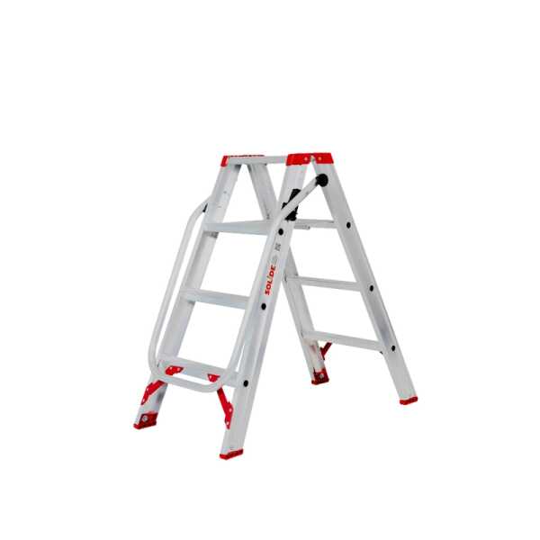 Solide 2x4 Ecopro dubbele trapladder met inklapbare beugel