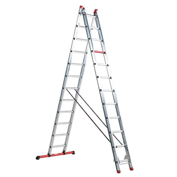 2ᵉKans Altrex 2-delige ladder Atlas 2x12 sporten - 3.10m