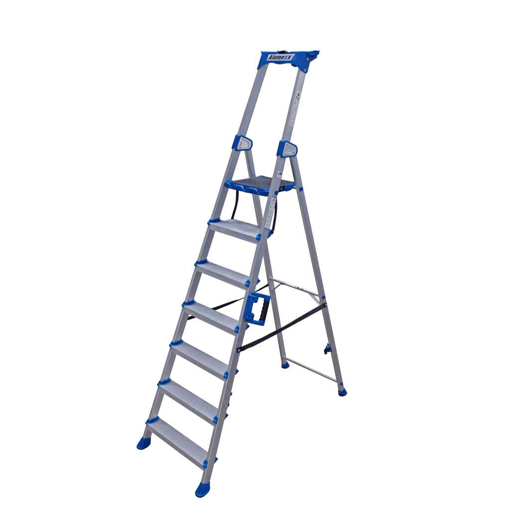 Alumexx Twin Deck 5.0 - 7 Treden aluminium trapladder met dubbel platform en antislip treden