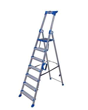 Alumexx Twin Deck 5.0 - 7 Treden aluminium trapladder met dubbel platform en antislip treden