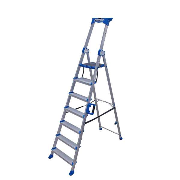 Alumexx Twin Deck 5.0 - 7 Treden aluminium trapladder met dubbel platform en antislip treden