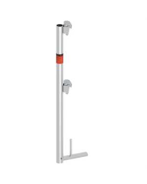 Layher leuningstijl op console gevelsteiger Blitz