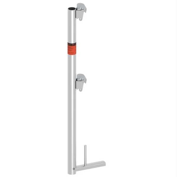 Layher leuningstijl op console gevelsteiger Blitz