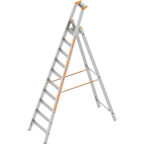 Layher 10 treden Pro enkele trapladder type Topic T16 alu - 2.35 m