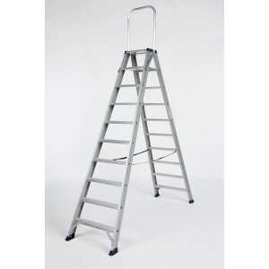 DAS 2x10 dubbele trapladder met vaste beugel