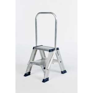 DAS 2x2 dubbele trapladder met vaste beugel