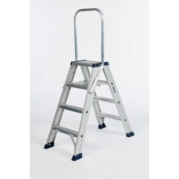 DAS 2x4 dubbele trapladder met vaste beugel