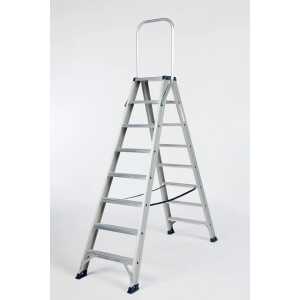 DAS 2x8 dubbele trapladder met vaste beugel