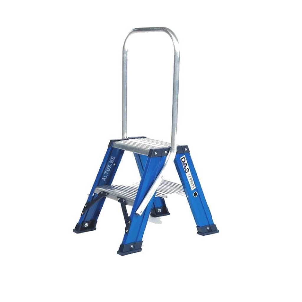 DAS 2x2 dubbele trapladder met vaste beugel