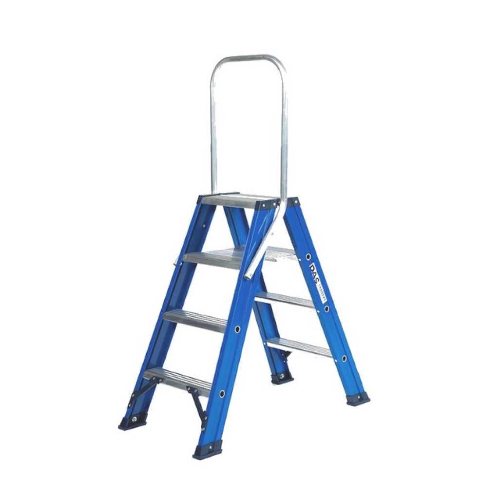 DAS 2x4 dubbele trapladder met vaste beugel