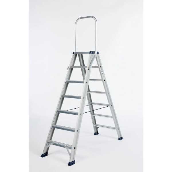 DAS 2x7 dubbele trapladder Ano met vaste beugel