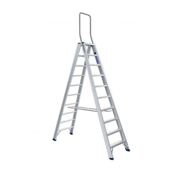 Atom-Pro 2x10 - Dubbele trapladder - inklapbare beugel
