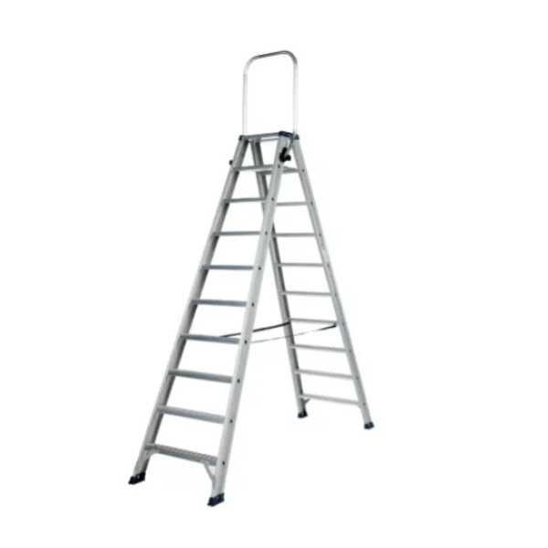 DAS 2x10 dubbele trapladder Ano met inklapbare beugel