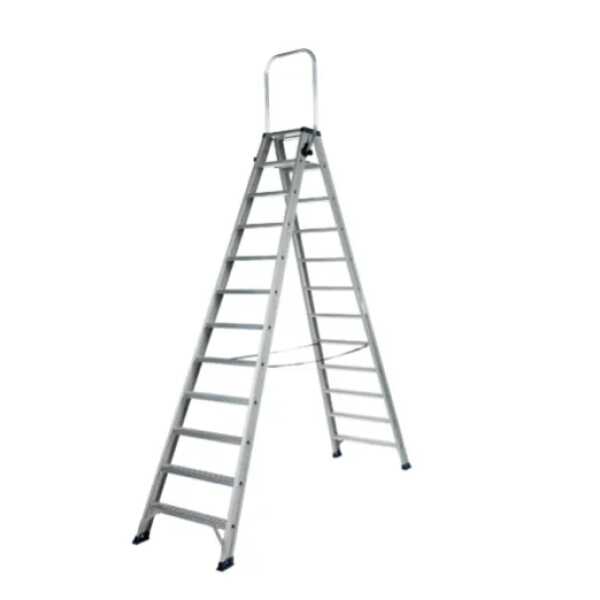 DAS 2x12 dubbele trapladder Ano met inklapbare beugel