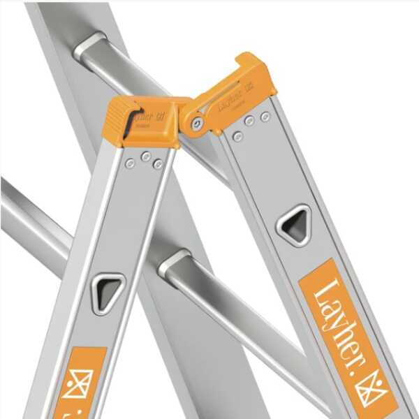 Layher 2x10 tweedelige scharnierladder - 2.95m