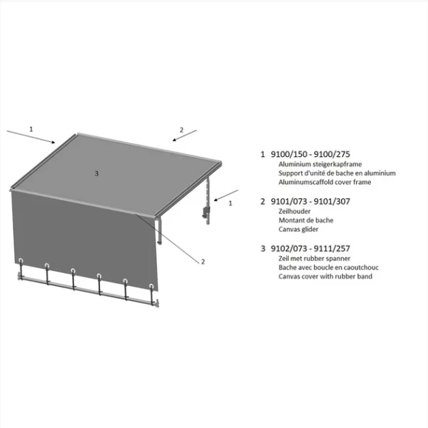 Layher zeilhouder 0.73 m gevelsteiger