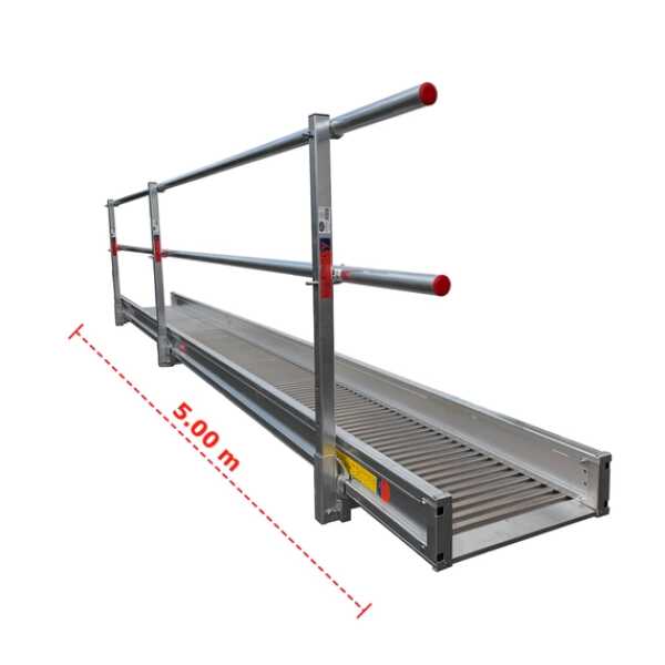 Altrex loopvloer rectoverso 5.00m met dubbele leuning 1 zijde