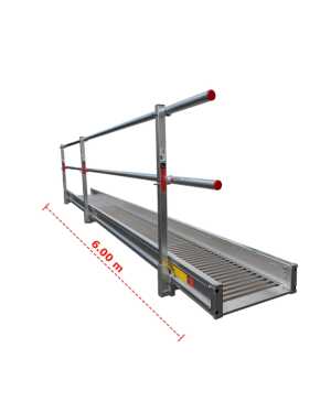 Altrex loopvloer rectoverso 6.00m met dubbele leuning 1 zijde