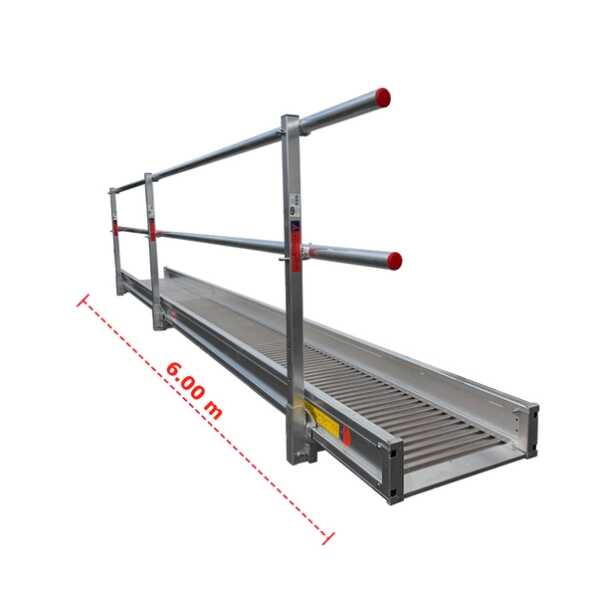 Altrex loopvloer rectoverso 6.00m met dubbele leuning 1 zijde