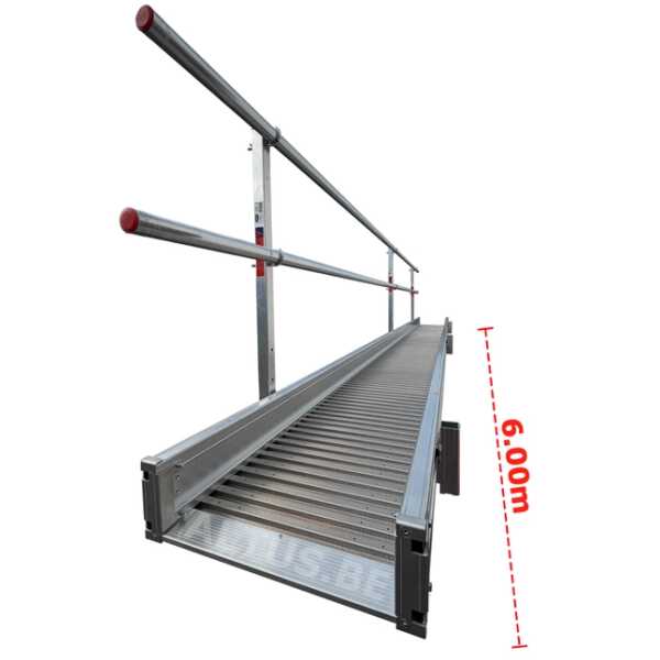 Altrex loopvloer rectoverso 6.00m met dubbele leuning 1 zijde