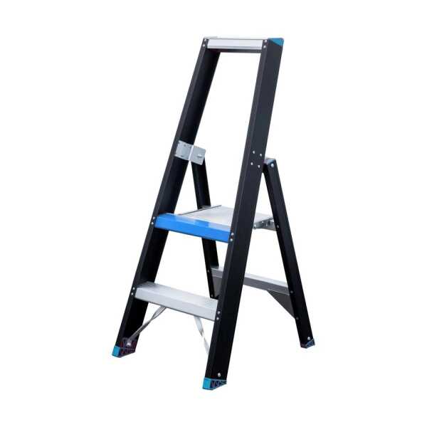 Eurostairs enkele trapladder 2 treden - Black edition - 0.50 m stahoogte