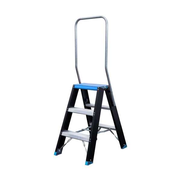 Atom-pro 2x3 trapladder met beugel - Blauw-Zwart “Limited Edition” - 0.75m