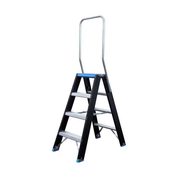 Atom-pro 2x4 trapladder met beugel - Blauw-Zwart “Limited Edition” - 1.00m