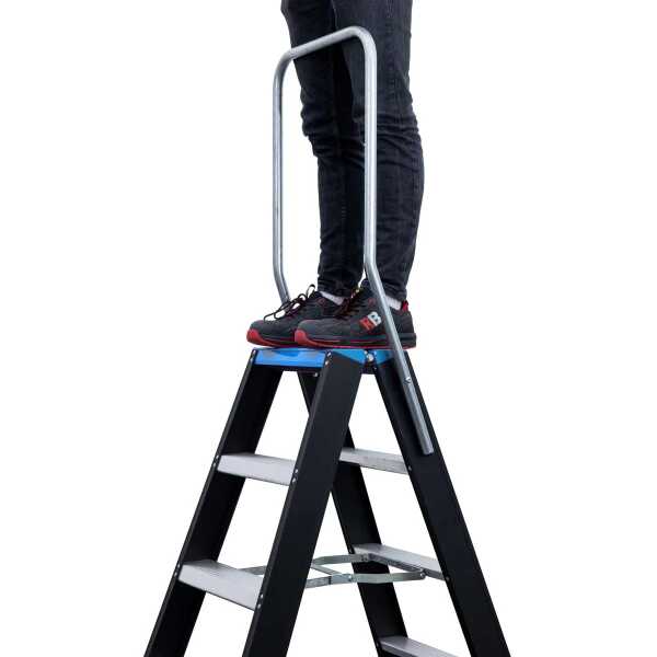 Atom-pro 2x6 trapladder met beugel - Blauw-Zwart “Limited Edition” - 1.50m