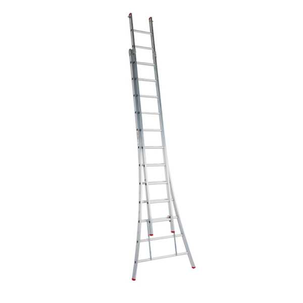 Solide 2x12 sporten Eco Professionele 2-delige ladder met gebogen voet - 5.50m