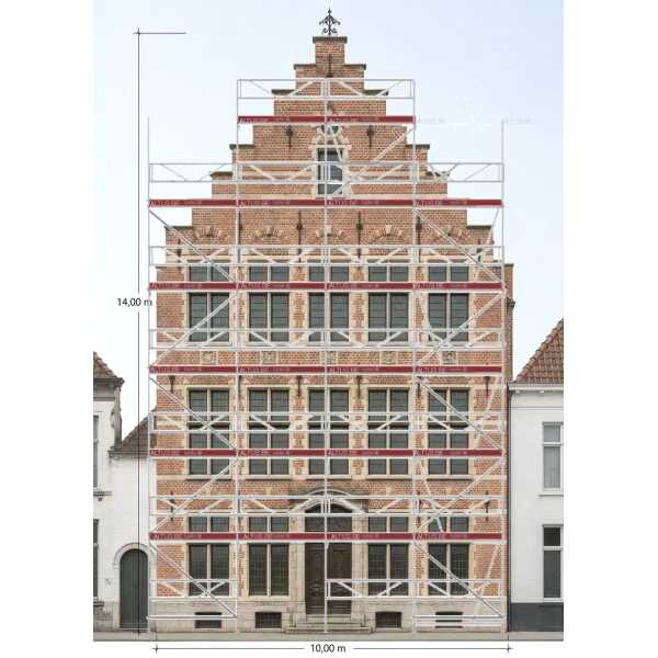 Layher Blitz - Aluminium gevelsteigerpakket - Pakket compleet 144m²