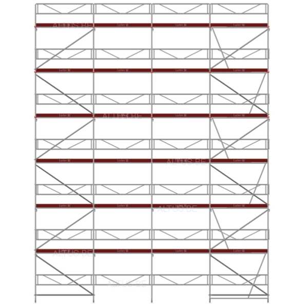 Layher Blitz - Aluminium gevelsteigerpakket - Pakket compleet 144m²