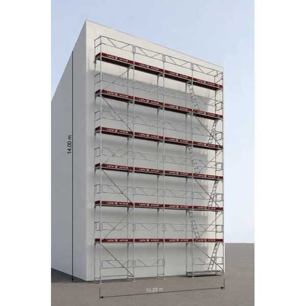 Layher Blitz - Aluminium gevelsteigerpakket - Pakket compleet 144m²