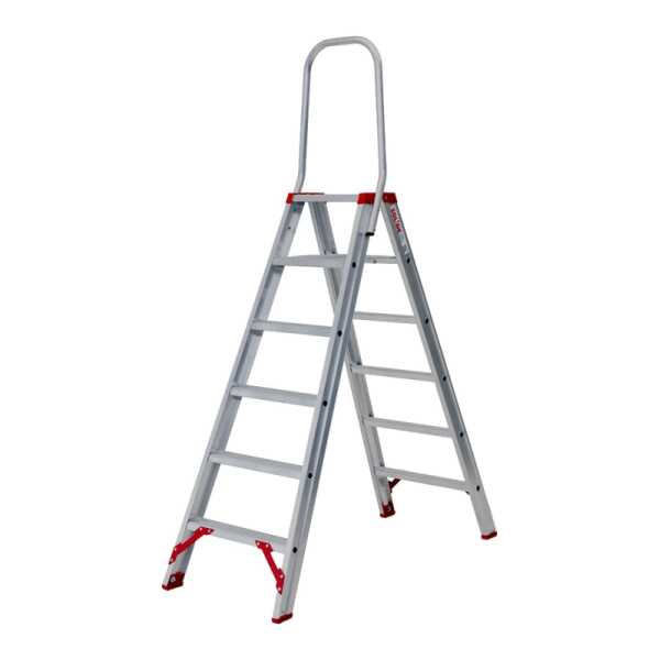 Solide 2x6 Ecopro dubbele trapladder met vaste beugel