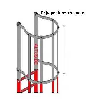 Noodladder uitstap prijs per lopende meter