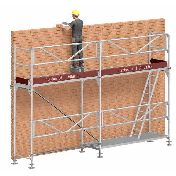Layher Blitz - Aluminium gevelsteigerpakket - Pakket compleet 20m²