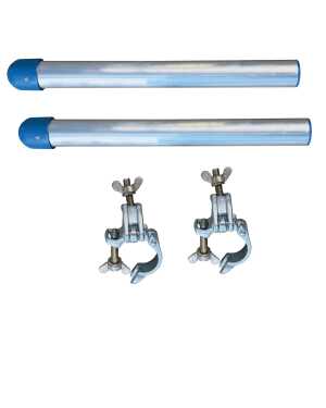 ASC muurafhouder 0.5mtr Aluminium SET (2x) incl kruiskoppeling