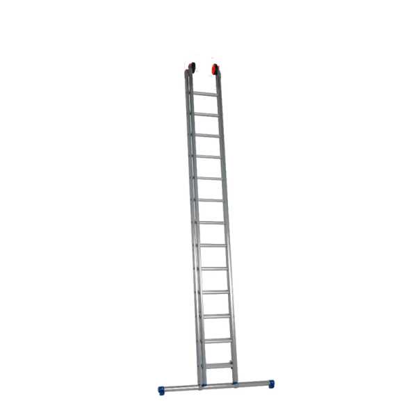 Solide 2-delige schuifladder 2x13 sporten met balk