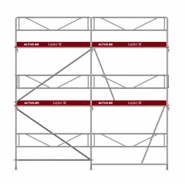 Layher Blitz - Aluminium gevelsteigerpakket - Pakket compleet 30m²